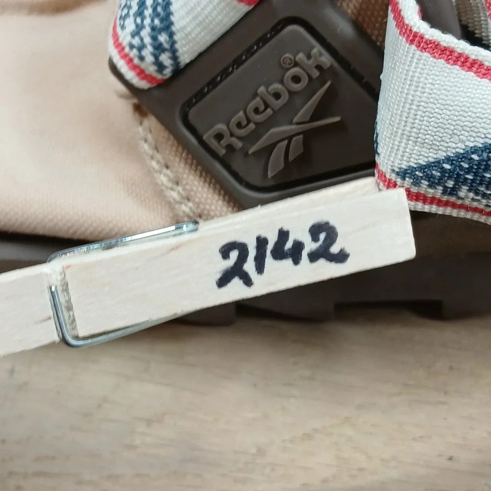 Reebok Beatnik Sandals Mens 9 Beige Textile Earth Outdoor Gorpcore Slingback